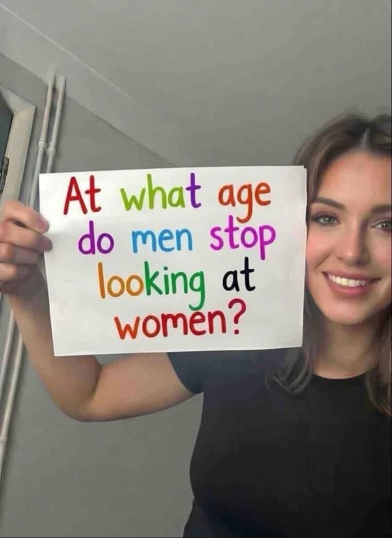At what age do men stop looking at women?