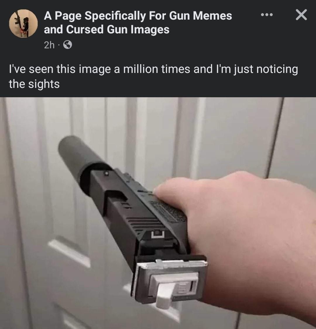 A Page Specifically For Gun Memes g and Cursed Gun Images 2 Ive seen this image a million times and Im just noticing the sights