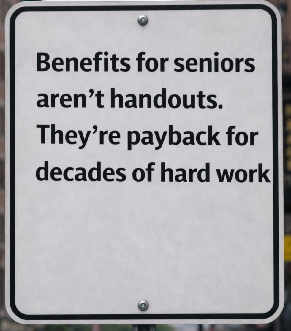 Benefits for seniors aren’t handouts. They’re payback for decades of hard work