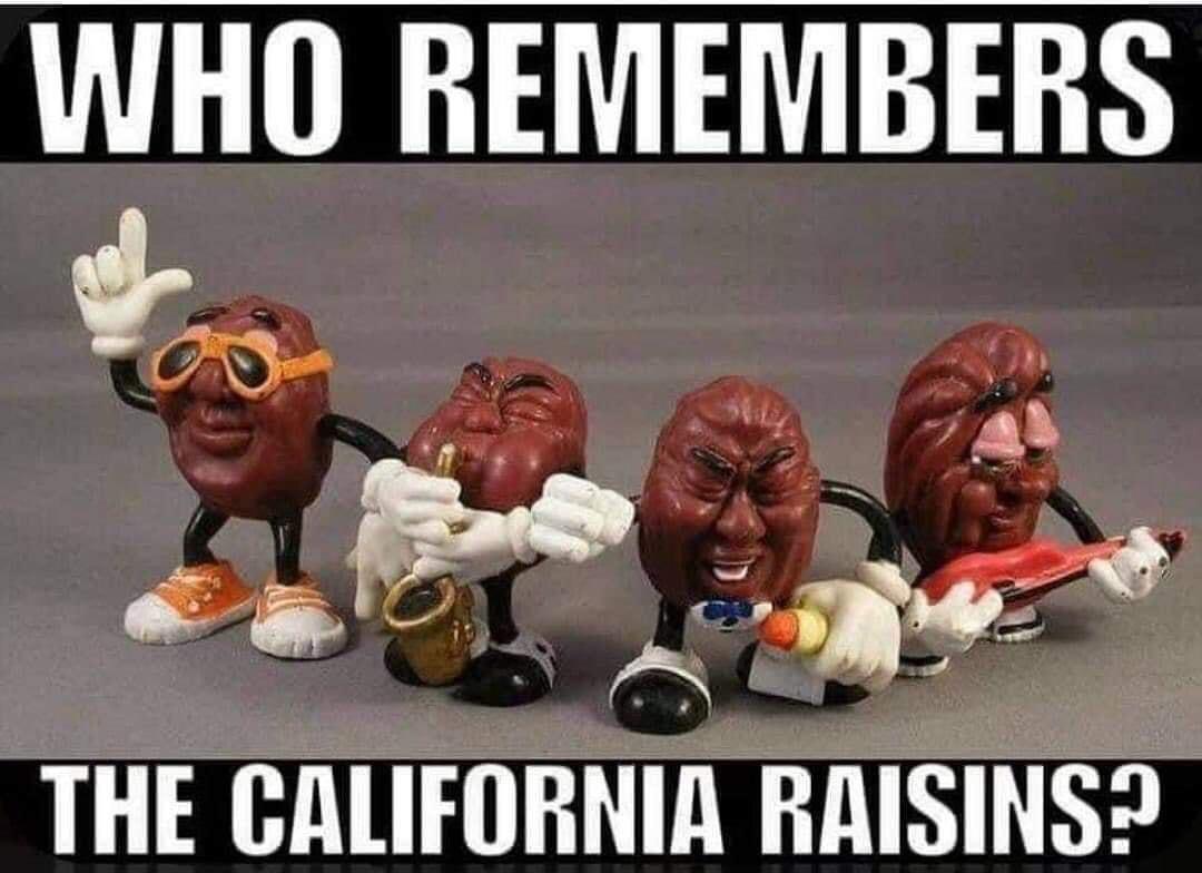 WHO REMEMBERS tae we Es LL Cap THE CALIFORNIA RAISINS