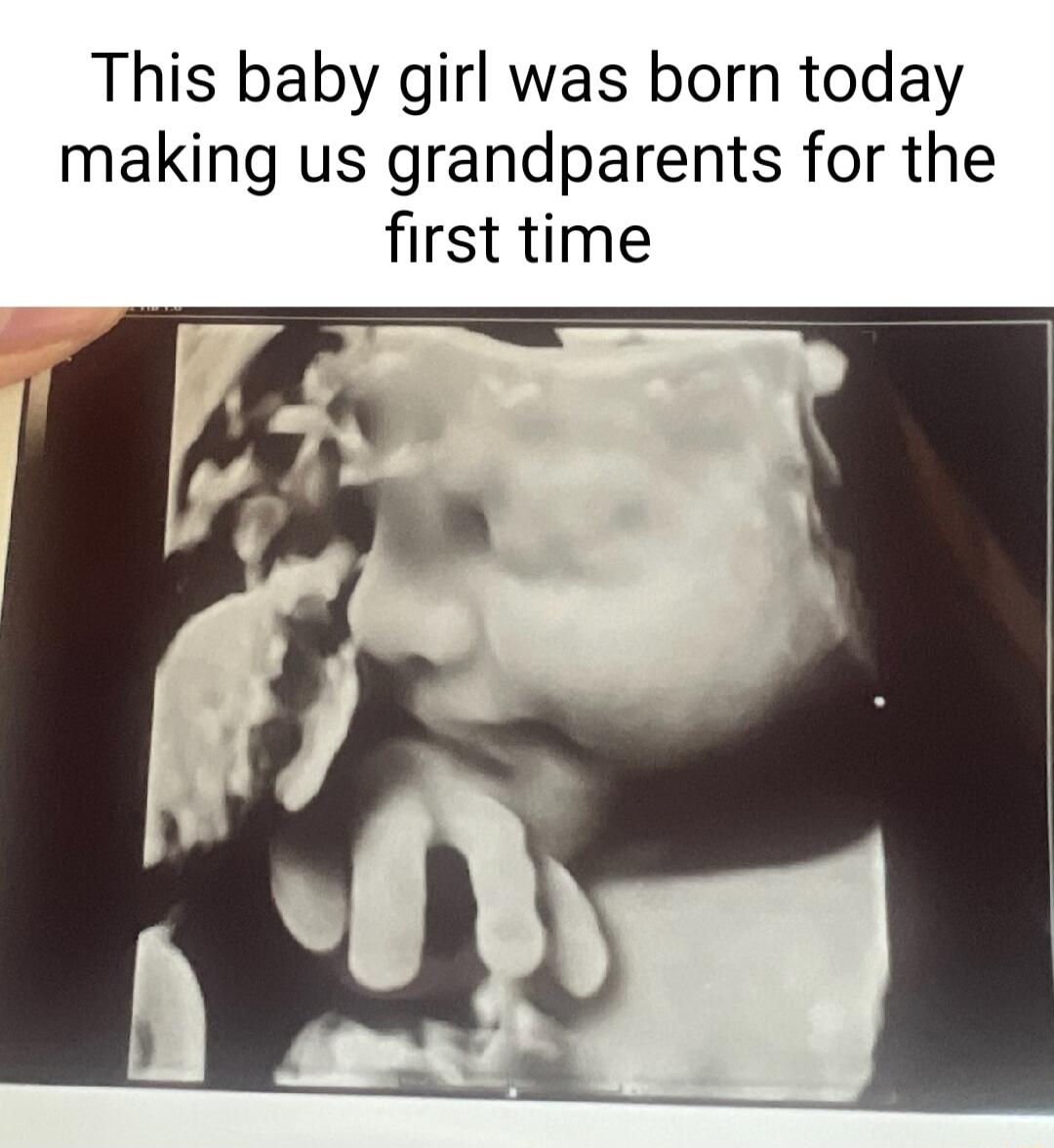 This baby girl was born today making us grandparents for the first time