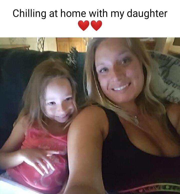 Chilling at home with my daughter