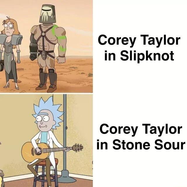 Corey Taylor in Slipknot Corey Taylor in Stone Sour