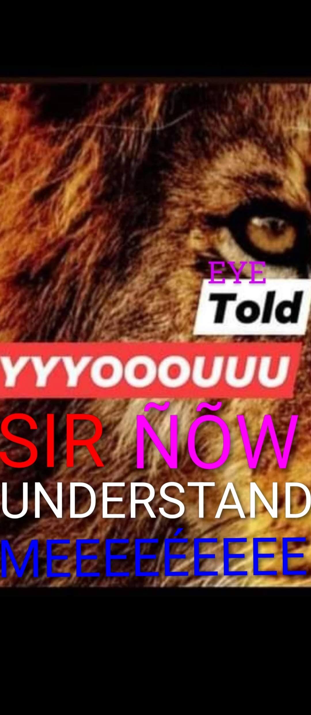 I told you, sir, now understand me.