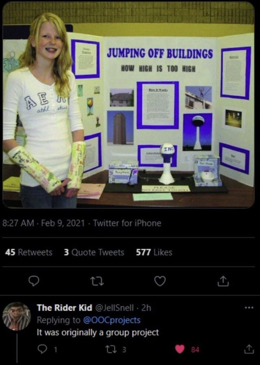 HOW WG 1S 100 MisH 45 E t 577 TheRider Kid ne Ferying to 00Cprojects It was originally a group project