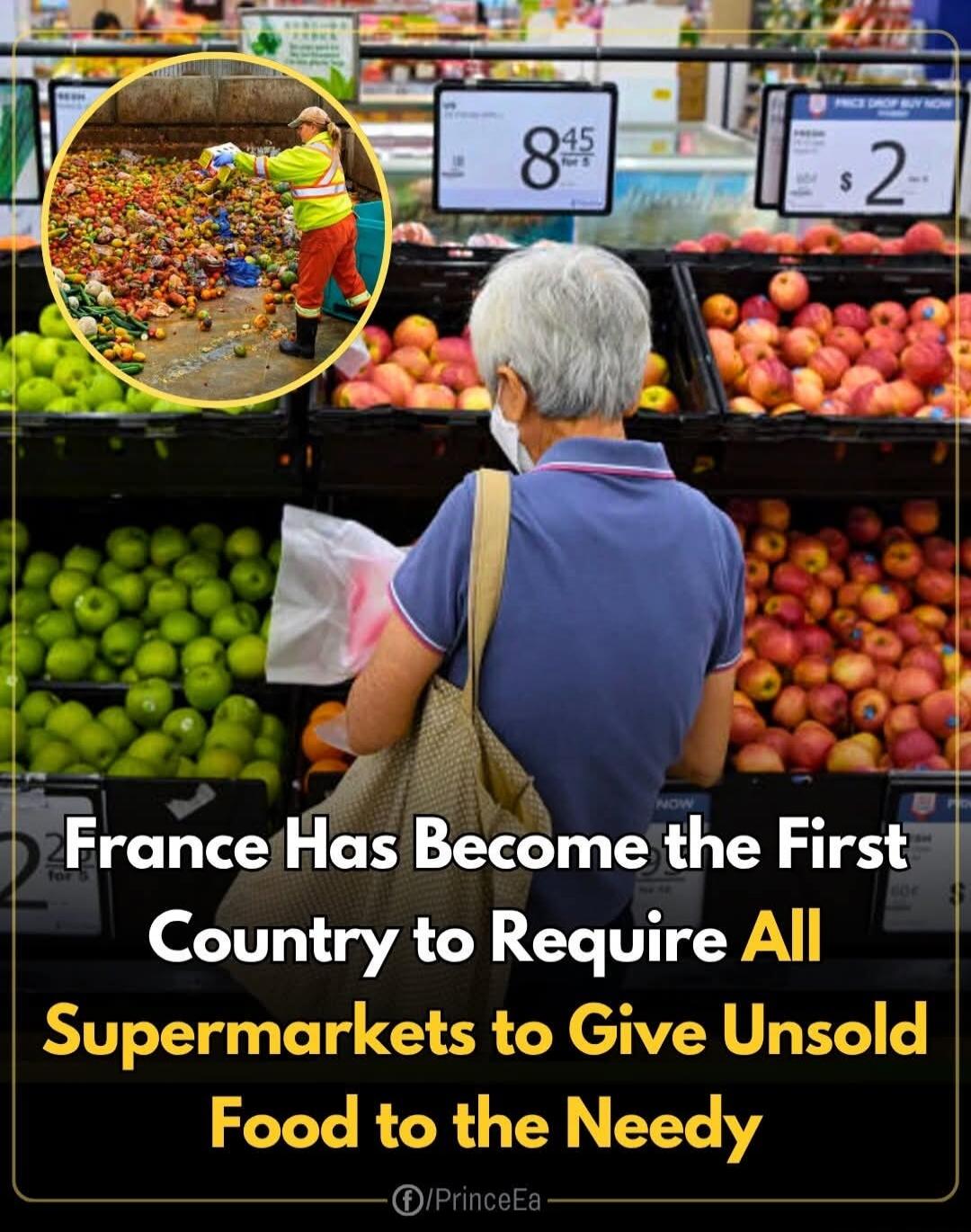 France Has Become the First Country to Require All Supermarkets to Give Unsold Food to the Needy