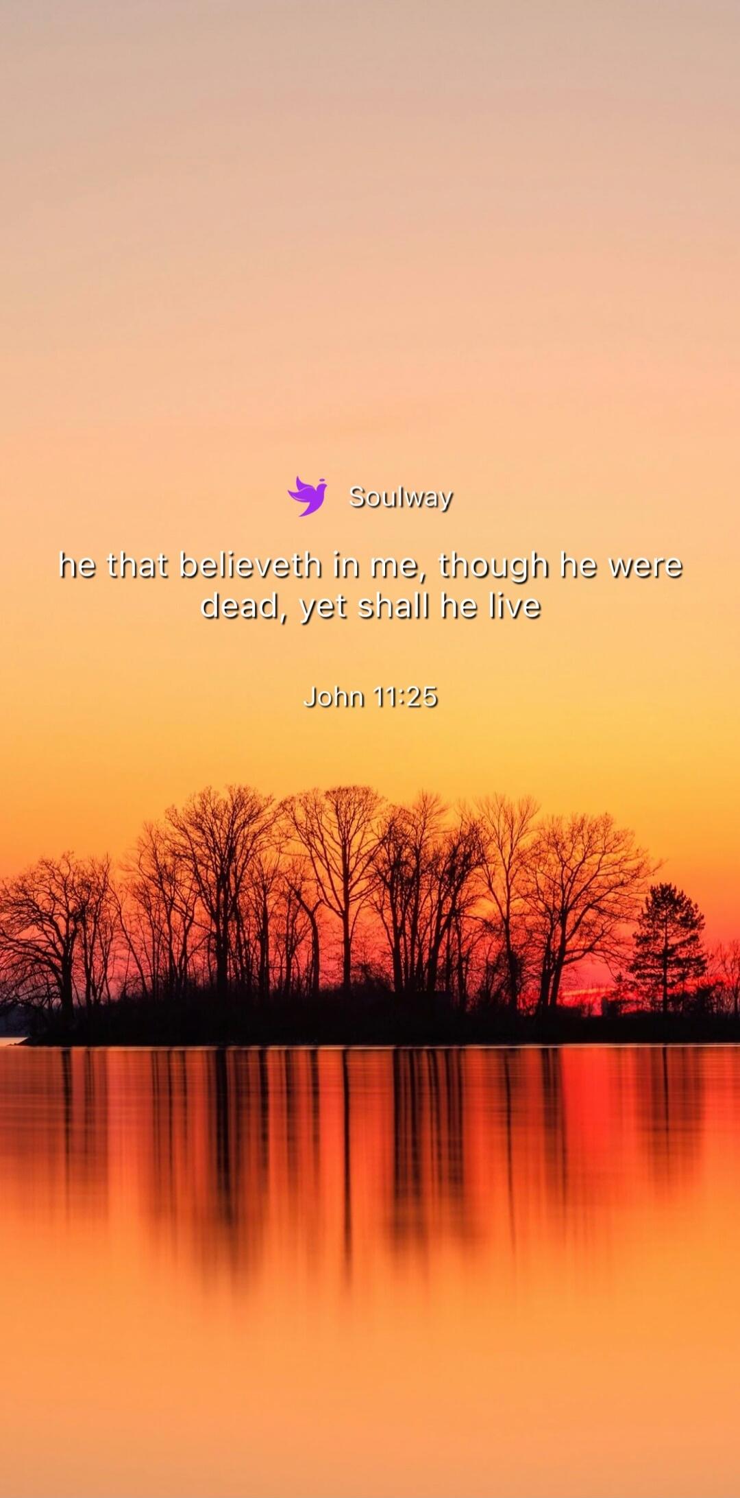 Soulway. He that believeth in me, though he were dead, yet shall he live. John 11:25.