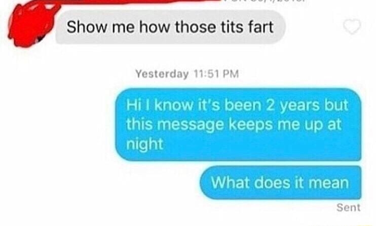 Show me how those tits fart