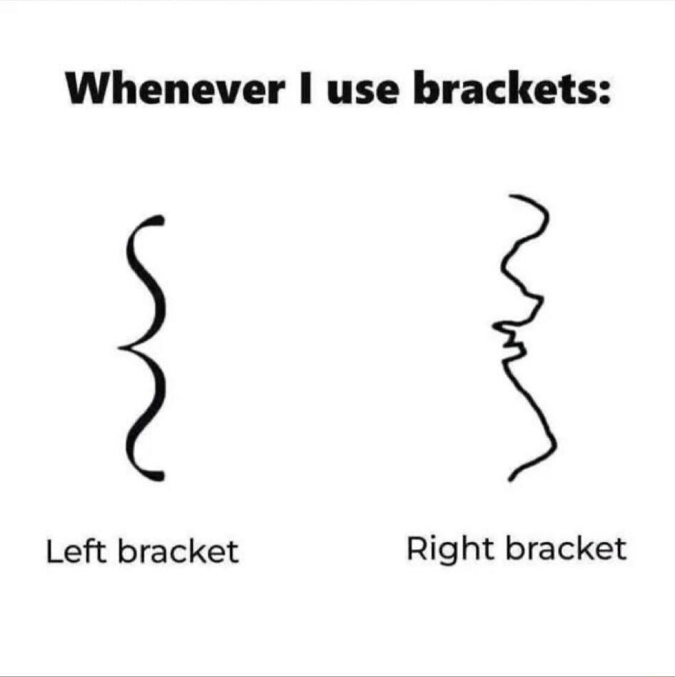 Whenever I use brackets:
Left bracket
Right bracket