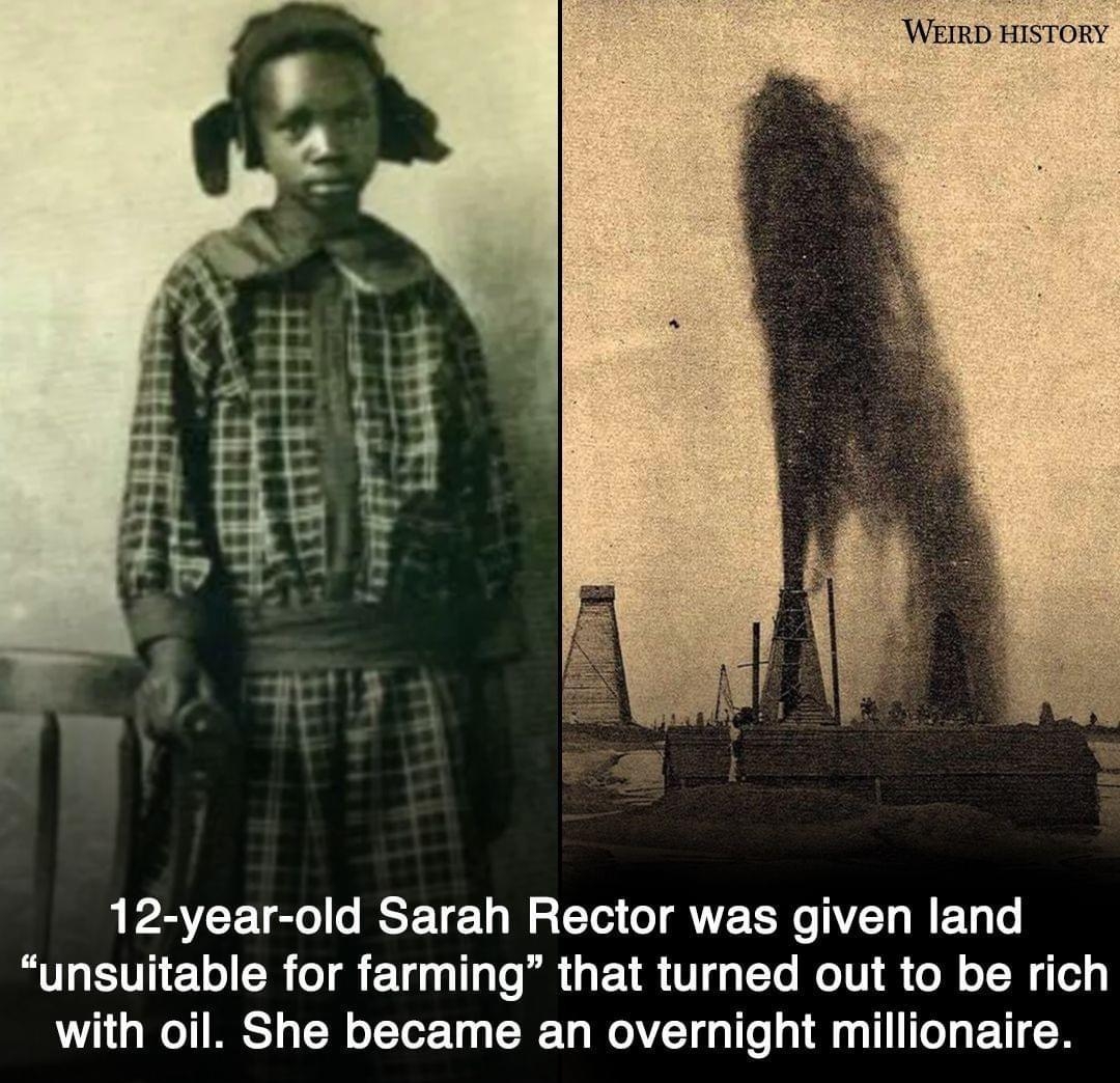 WEIRD HISTORY PR YCETElolo BST Te L WA TTel T RV T R T WE Ty o unsuitable for farming that turned out to be rich with oil She became an overnight millionaire