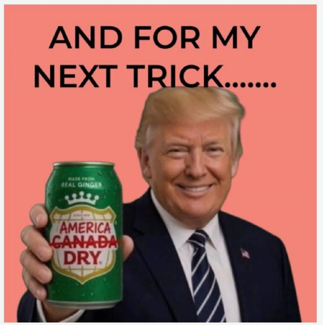 AND FOR MY NEXT TRICK....... MADE FROM REAL GINGER AMERICA CANADA DRY