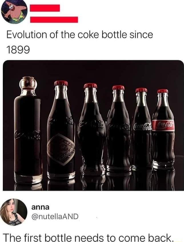 Evolution of the coke bottle since 1899