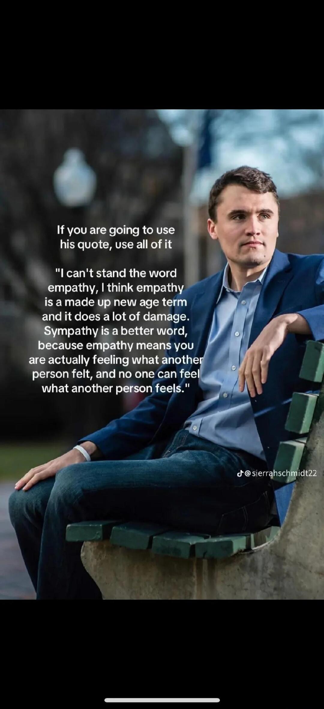 If you are going to use his quote, use all of it\n