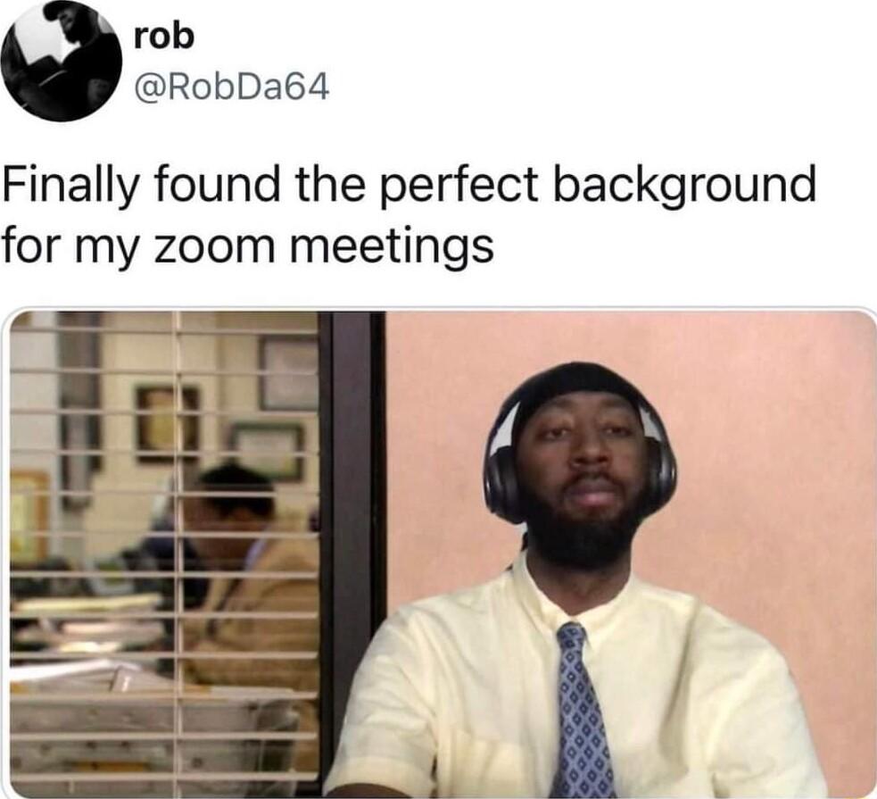 rob RobDa64 Finally found the perfect background for my zoom meetings B