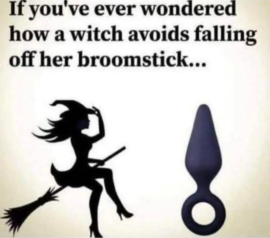 If you've ever wondered how a witch avoids falling off her broomstick...