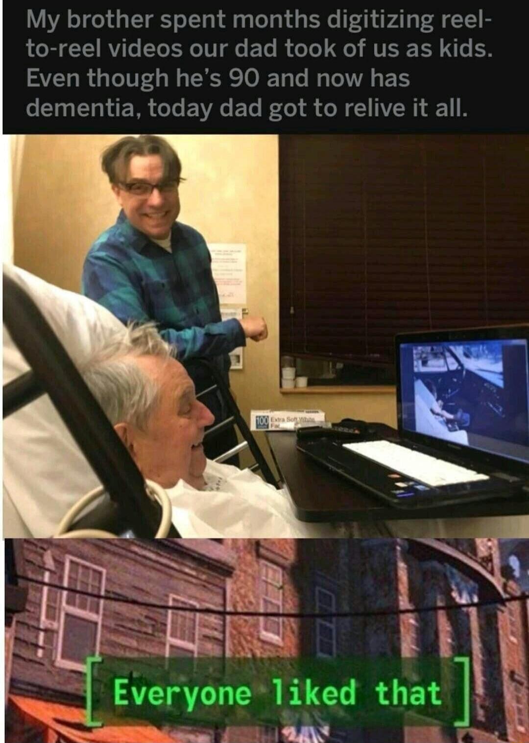 My brother spent months digitizing reel to reel videos our dad took of us as kids Even though hes 90 and now has EOERIER G EVACEL B0l R R