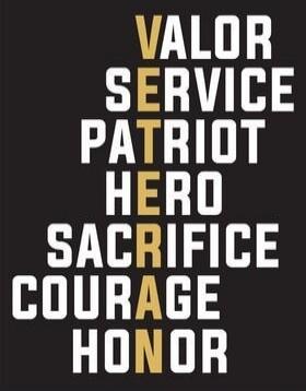 VETERAN VALOR SERVICE PATRIOT HERO SACRIFICE COURAGE HONOR
