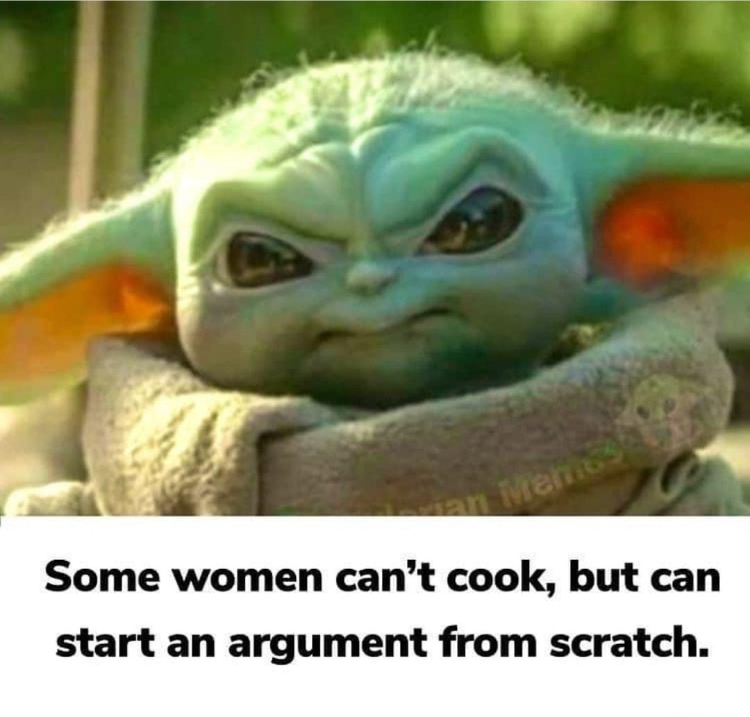 Some women cant cook but can start an argument from scratch