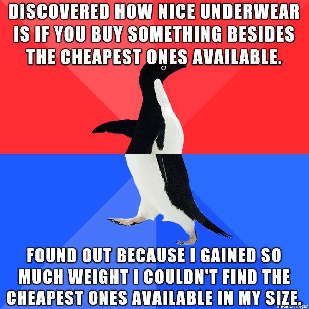 DISCOVEREDIHOWNICEUNDERWERR ISIIFYOUIBUYSOMETHING BESIDES THECHEARESTONES AVAILABLE FOUNDOUTBECAUSE GRINEDSO MUCHWEIGHTICOULDNT FIND THE CHEAPESTONES AVAILABLE IN MY SIZE