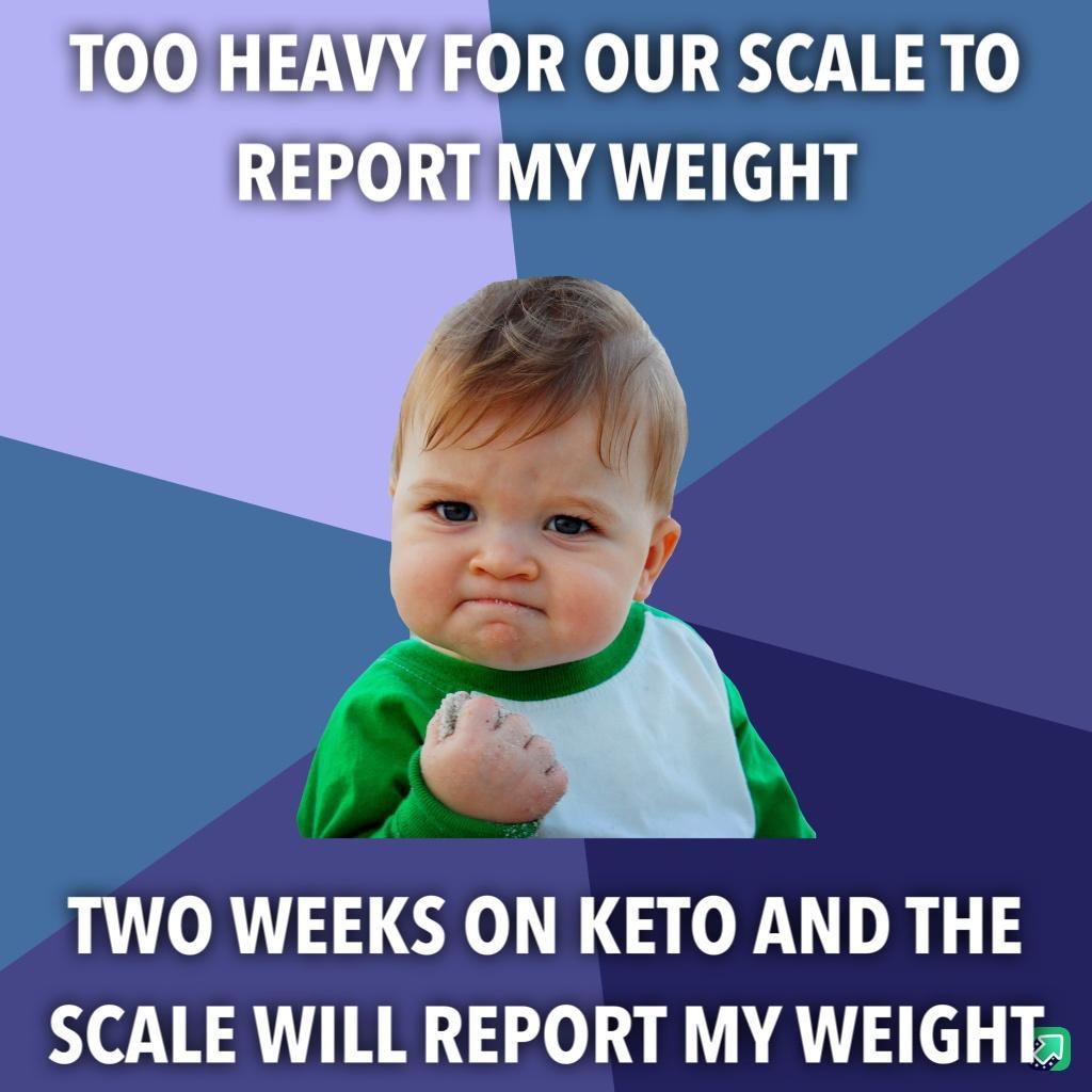 TWO WEEKS ON KETO AND THE SCALE WILL REPORT MY WEIGHT