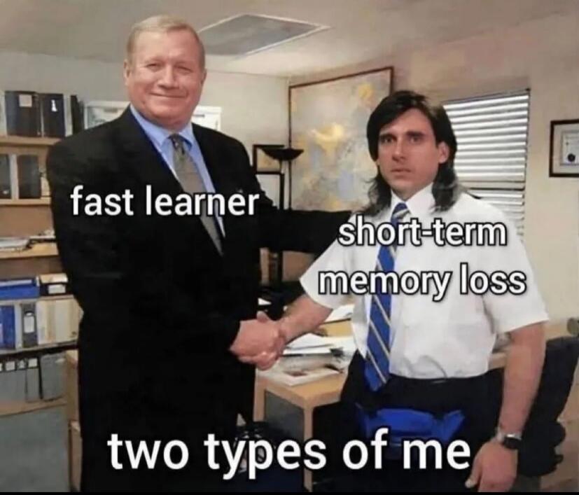 fast learner short-term memory loss two types of me