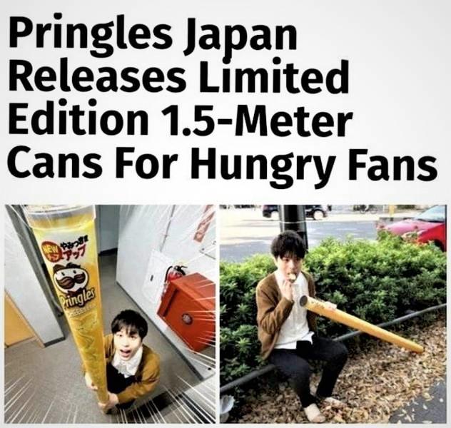 Pringles Japan Releases Limited Edition 15 Meter Cans For Hungry Fans