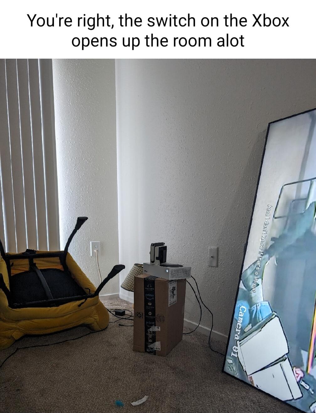 Youre right the switch on the Xbox opens up the room alot