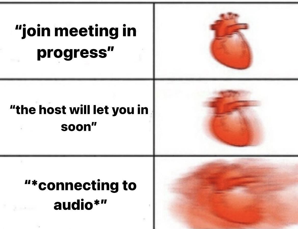 join meeting in progress the host will let you in soon connecting to audio