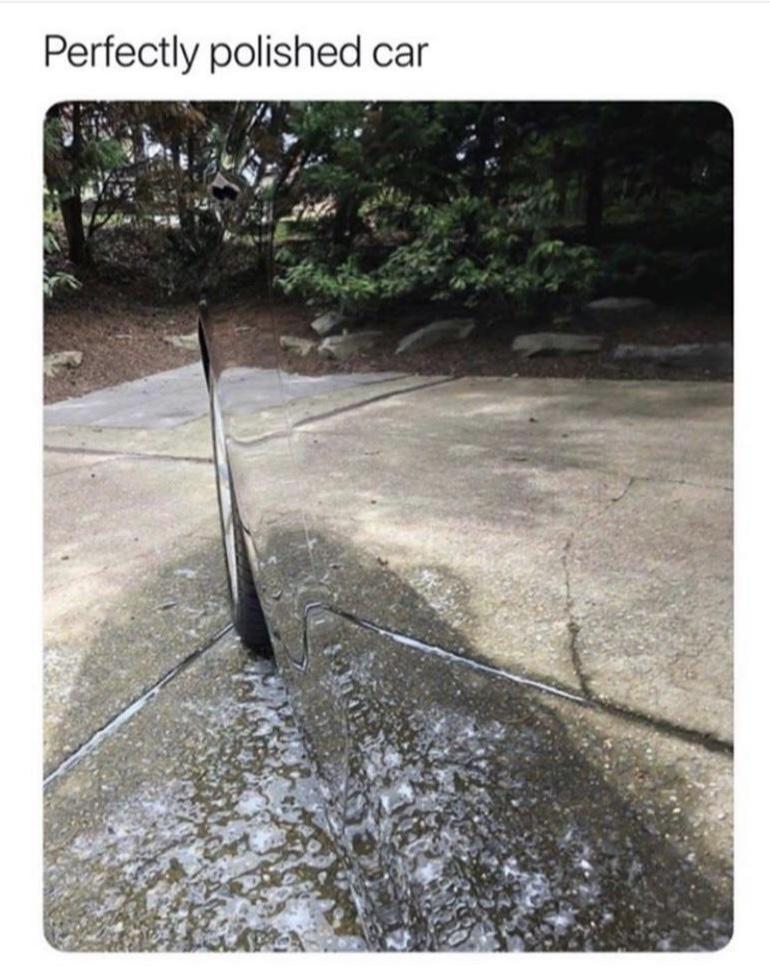 Perfectly polished car