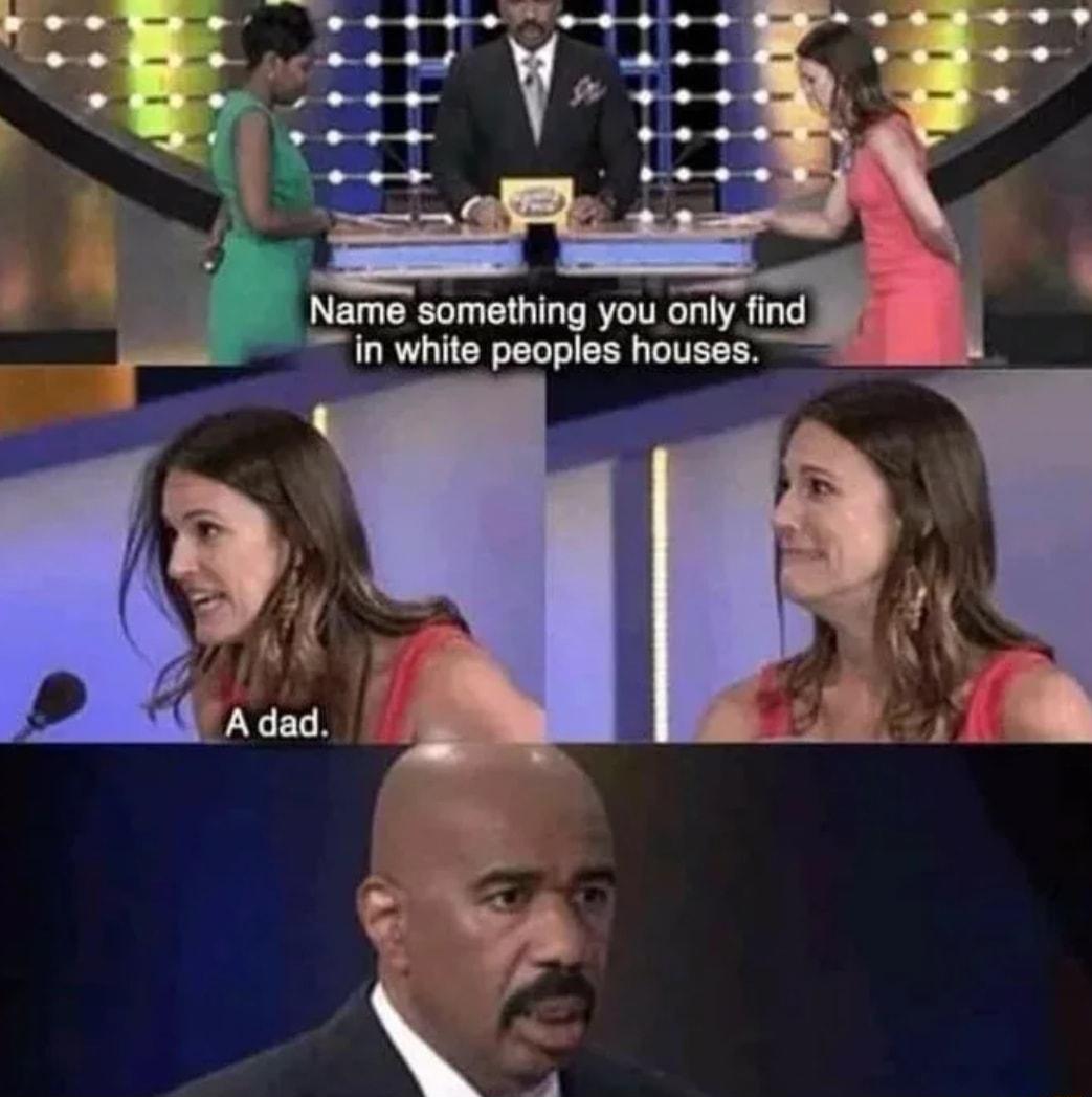 Name something you only find in white peoples houses