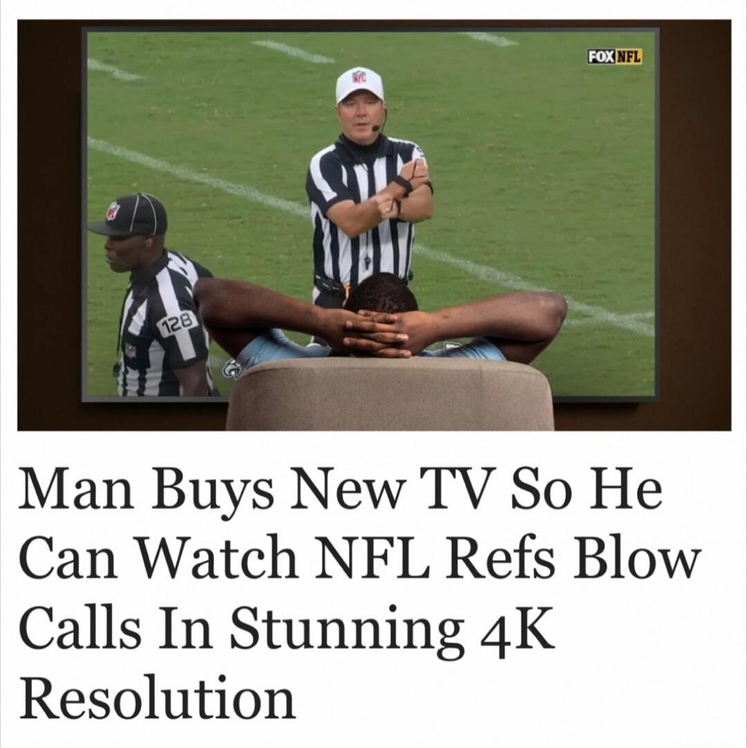 Man Buys New TV So He Can Watch NFL Refs Blow Calls In Stunning 4K Resolution