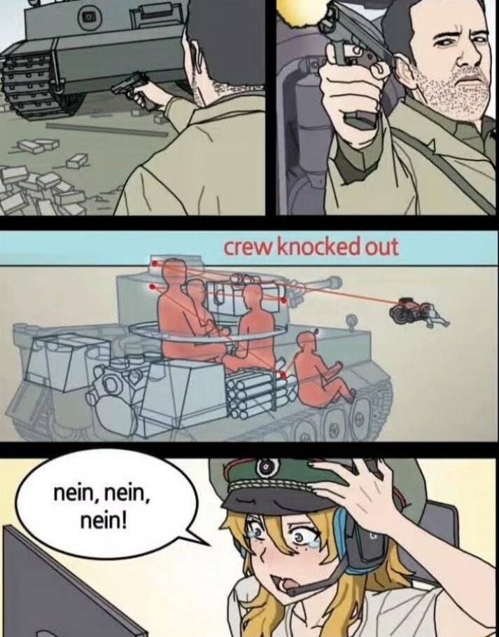 crew knocked out. nein, nein, nein!