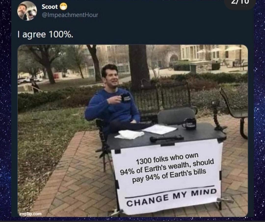 1V S Scoot g p ImpeachmentHour agree 100 o own 1300 folks weham Should w Earths bills Posted in rfantiwork