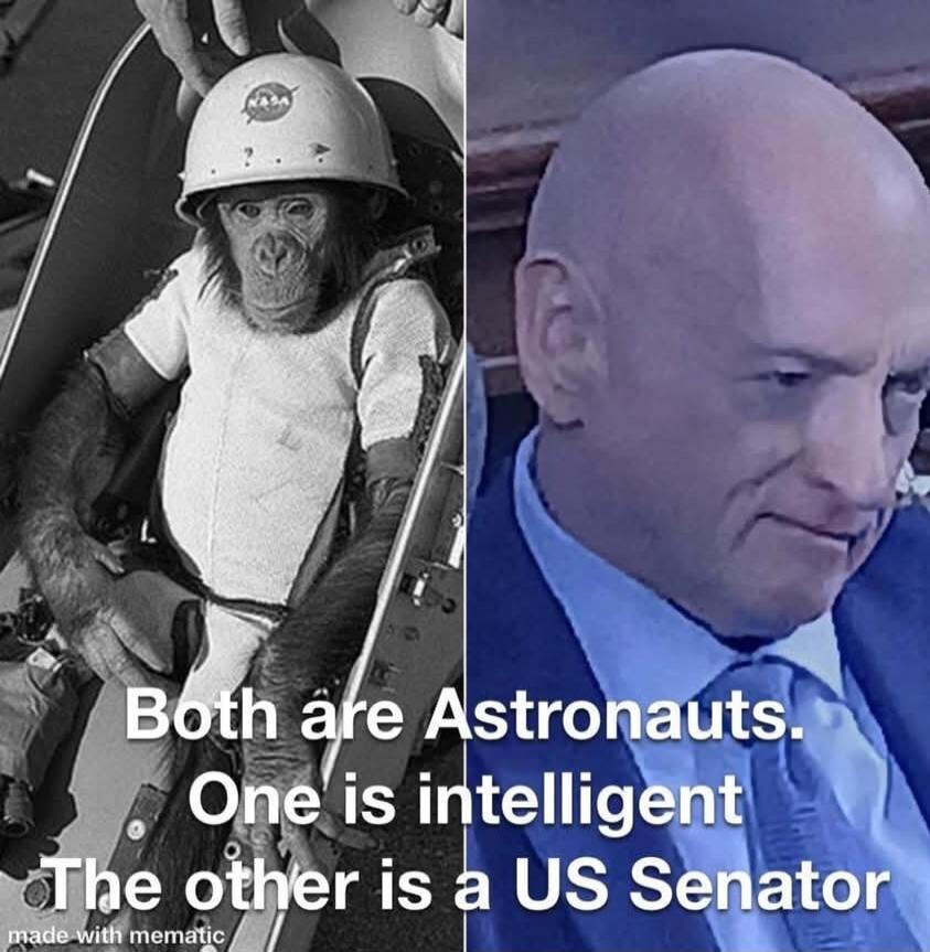 Both are Astronauts. One is intelligent. The other is a US Senator.