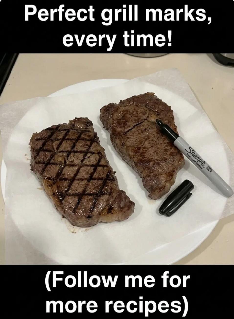 Perfect grill marks, every time! (Follow me for more recipes)