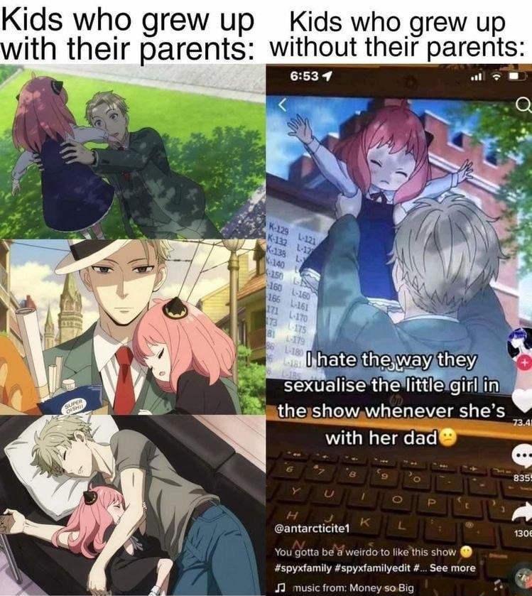 Kids who grew up Kids who grew up ith their parents without their parents S sexualise thellittlergirllin i theshowwhenever s with her dad