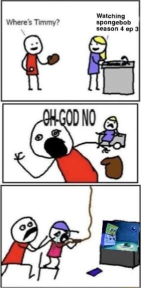 Watching spongebob season 4 ep