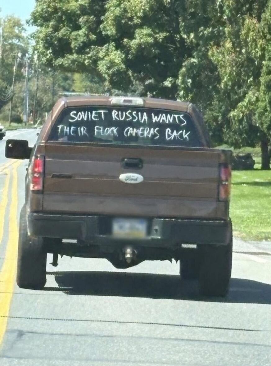 SOVIET RUSSIA WANTS THEIR FLOCK CAMERAS BACK