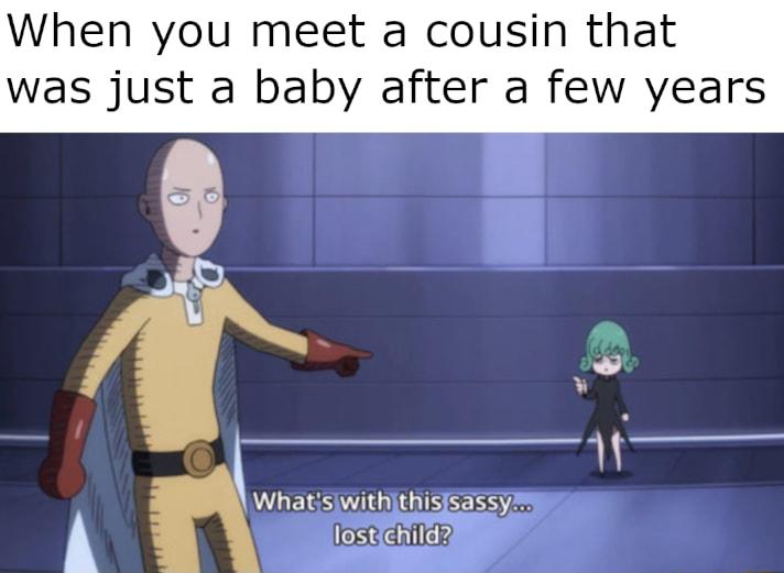 When you meet a cousin that was just a baby after a few years At Whatisiwith 53 A TEREE