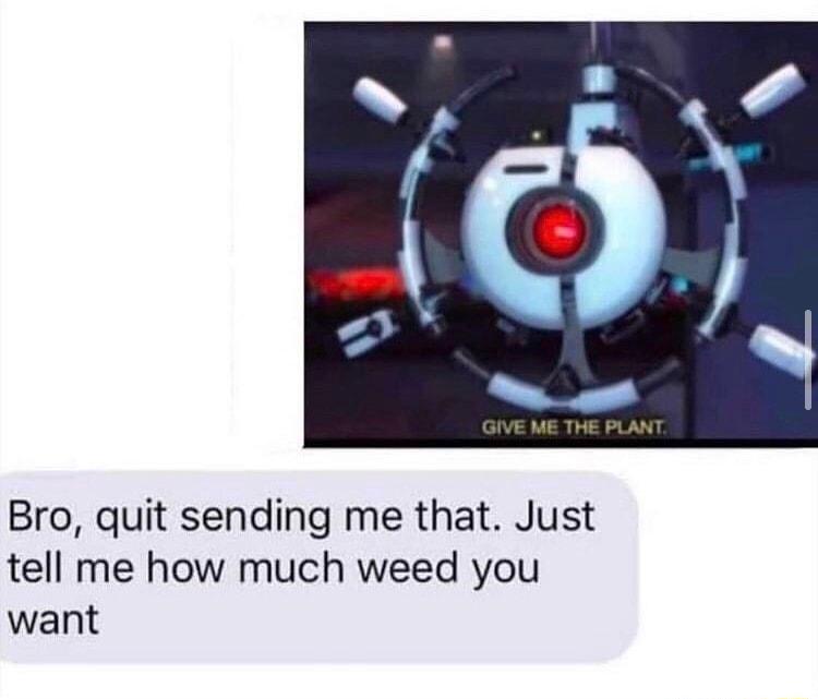 Bro quit sending me that Just tell me how much weed you want
