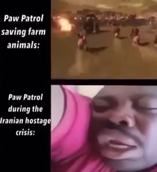 Paw Patrol r W saving farm 4 animals Paw Patrol during the Iranian hostag crisis