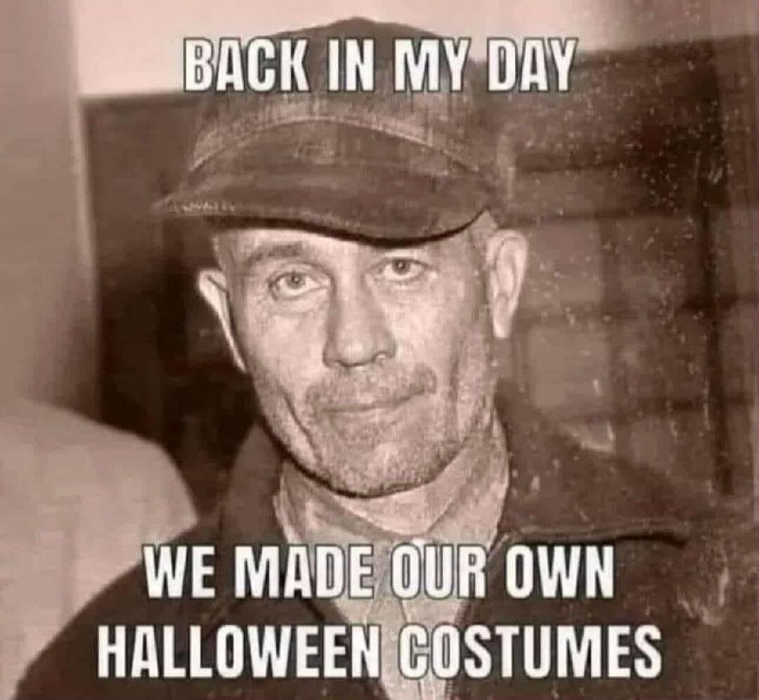 BACK IN MY DAY WE MADE OUR OWN HALLOWEEN COSTUMES