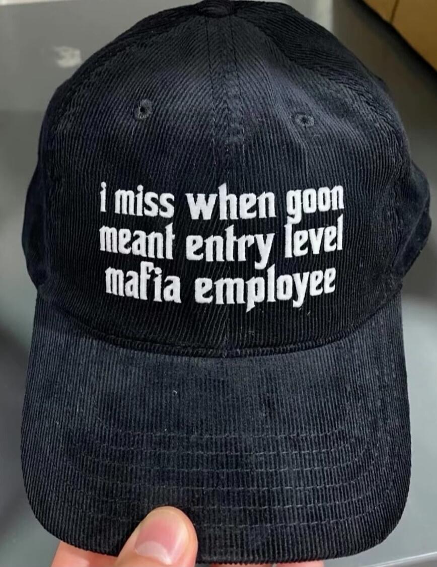 i miss when goon meant entry level mafia employee