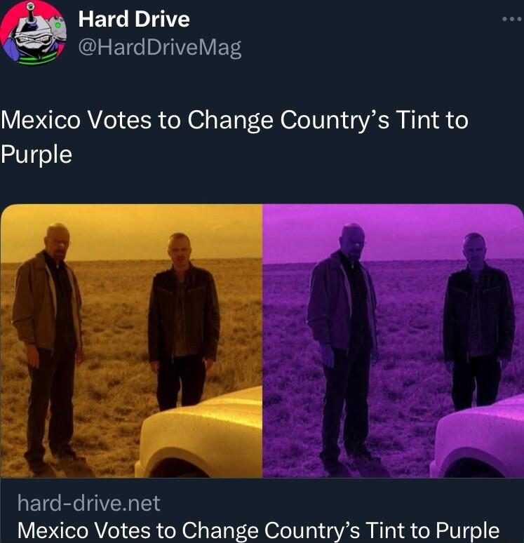 a4 Hard Drive S E I IS Mexico Votes to Change Countrys Tint to Purple LECRC RS Mexico Votes to Change Countrys Tint to Purple