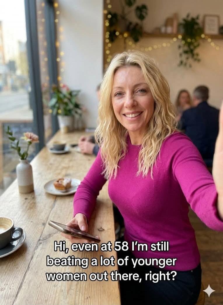 Hi, even at 58 I'm still beating a lot of younger women out there, right?