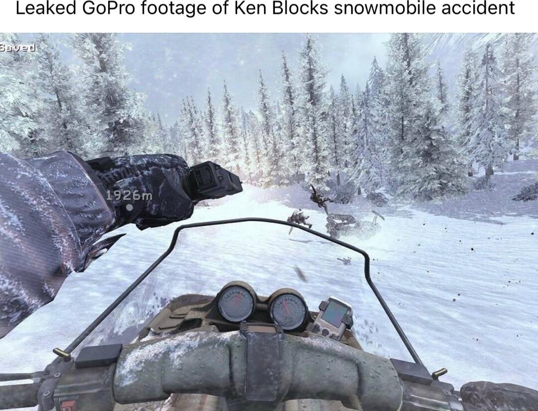Leaked GoPro footage of Ken Blocks snowmobile accident