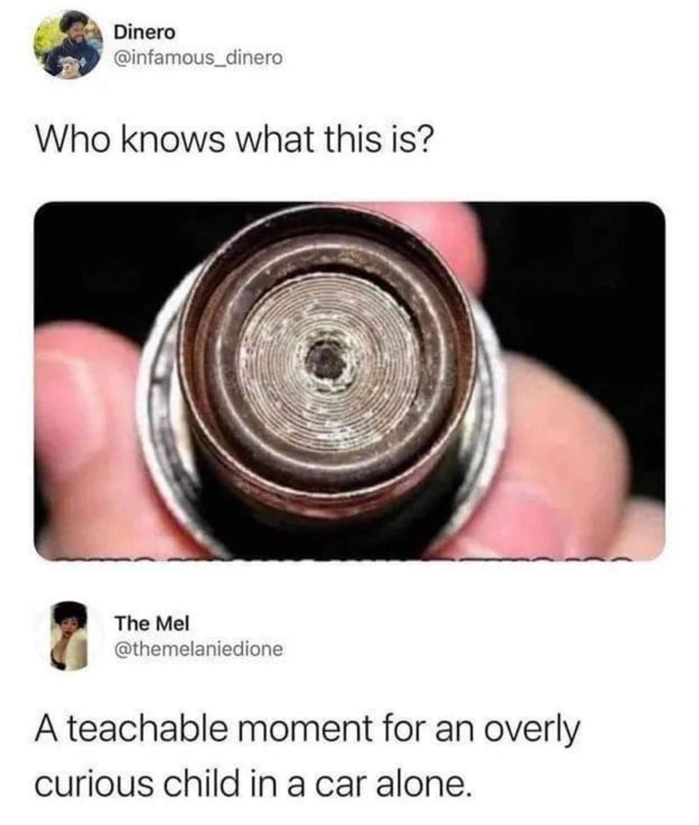 A teachable moment for an overly curious child in a car alone