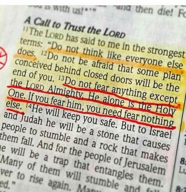 A Call to Trust the LORD. The LORD has said to me in the strongest terms: 