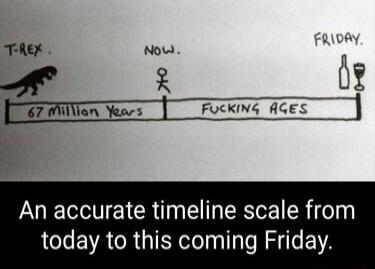 TE Now Y 1 0 e veers Fooo aces 4 An accurate timeline scale from today to this coming Friday