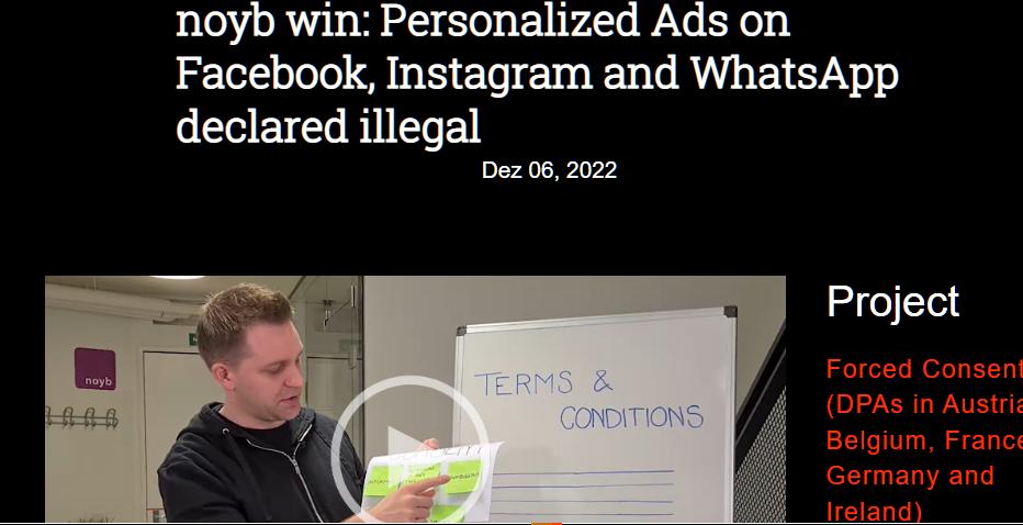 noyb win Personalized Ads on Facebook Instagram and WhatsApp CGEIELBIELE o206 2022